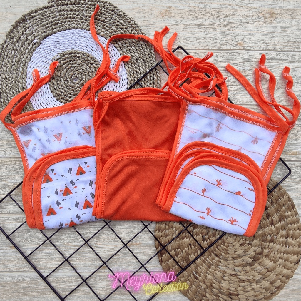 12 PCS Popok Bayi Baru Lahir JUMBO Popok Kain Cuci Ulang Seri Orange Meyriana Collection