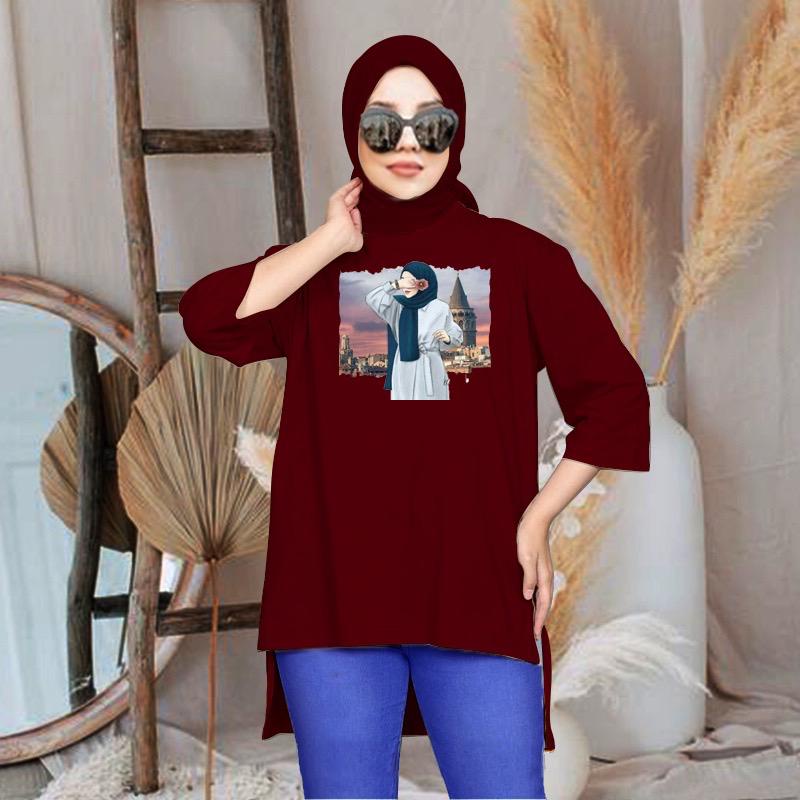 FC- TUNIK BASIC OVERSIZE WANITA HIJAB'S VARIASI 070 DTF