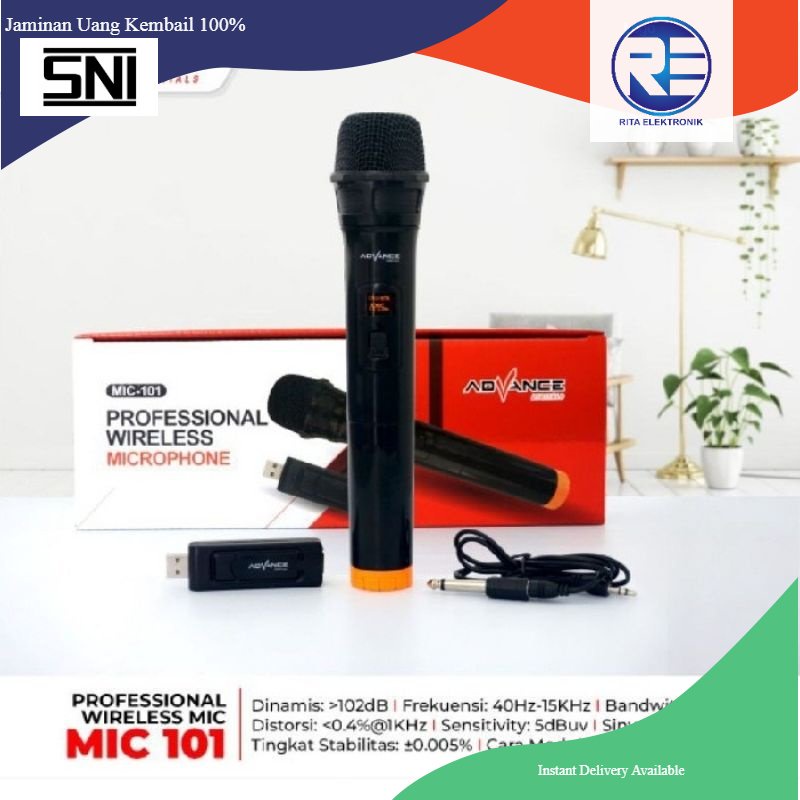 Mic / Microphone / Mik Wireless / Mic Karaoke Advance Tunggal