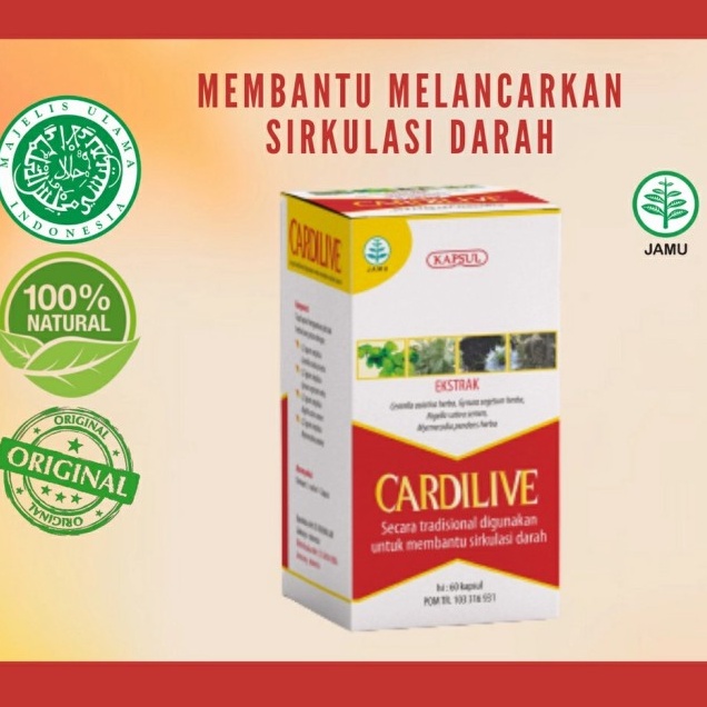 

Herbal Cardilive Griya Herba . Herbal Jantung . Melancarkan sirkulasi darah