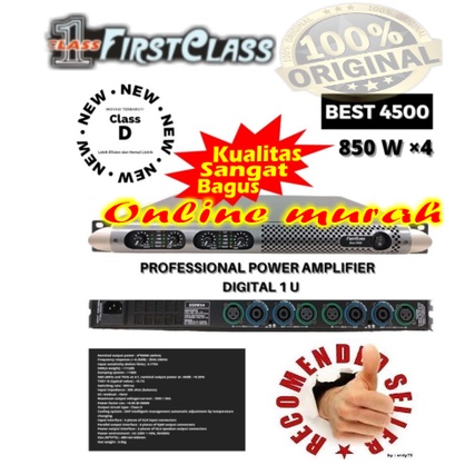 power firstclass best 4500 4 channel 850 x 4 original