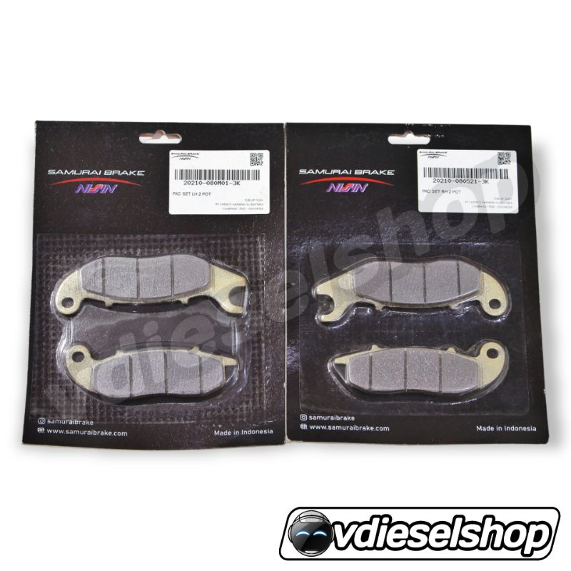 Kampas Rem Nissin Samurai Kaliper 2 Piston Original