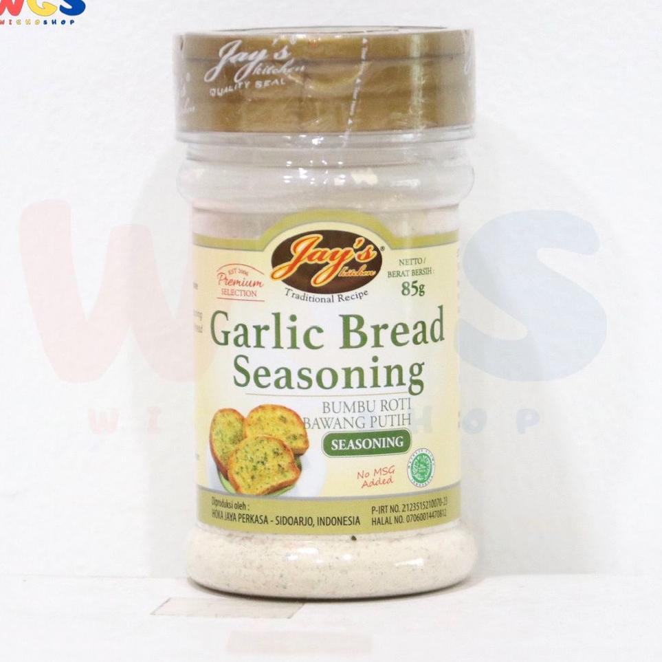 

10.10 ✨SALE✨ Jay's Kitchen Jays Garlic Bread Seasoning 85g - Bumbu Roti Bawang Putih buruan