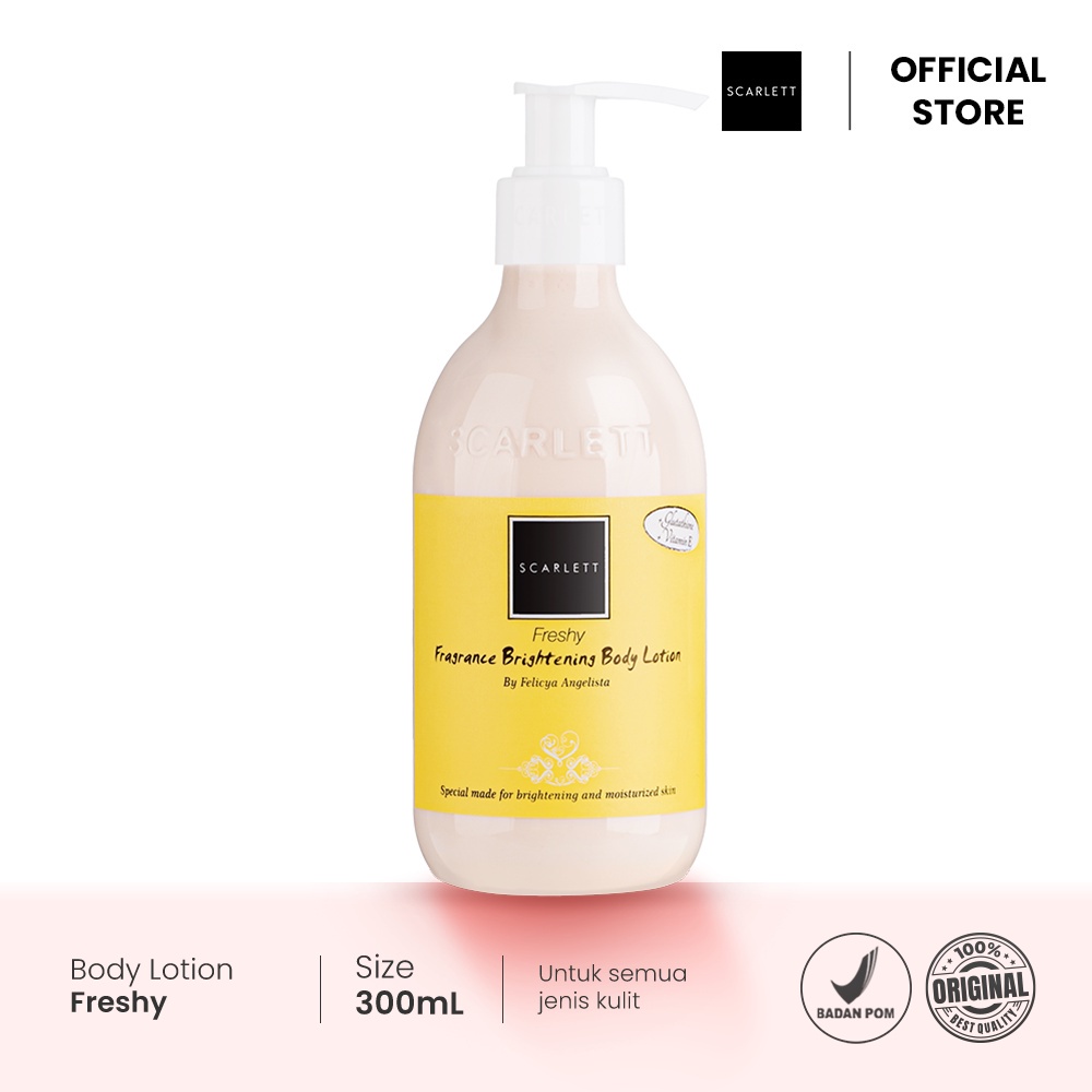 ORIGINAL Scarlett Whitening Body Lotion Freshy GIRLSNEED77 MEDAN BEAUTY Cosmetics SKIN CARE Kosmetik Kecantikan