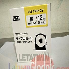 

[BISA COD] TAPE LABEL Letatwin MAX LM-TP512Y Yellow/kuning