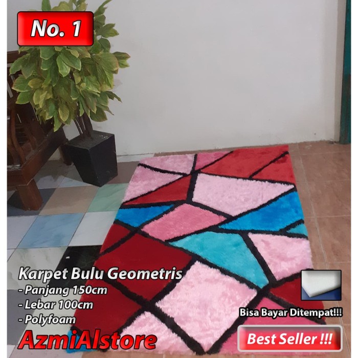 KARPET BULU Karpet Bulu Motif Foam - Motif 1 jumbo tebal rasfur berkualitas anti slip karakter premi