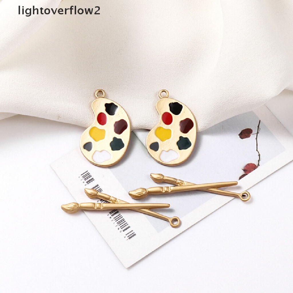 (lightoverflow2) 4pcs / Lot Kuas Cat Warna Emas Untuk Membuat Perhiasan DIY
