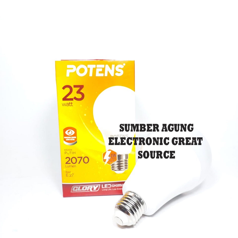 Potens Lampu LED 23W Glory 23 Watt E27 2070 Lumen Cahaya Putih