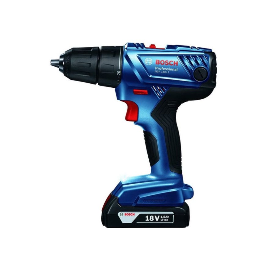 BOSCH GSR 180-Li Profesional Mesin Bor Obeng Baterai + Aksesoris