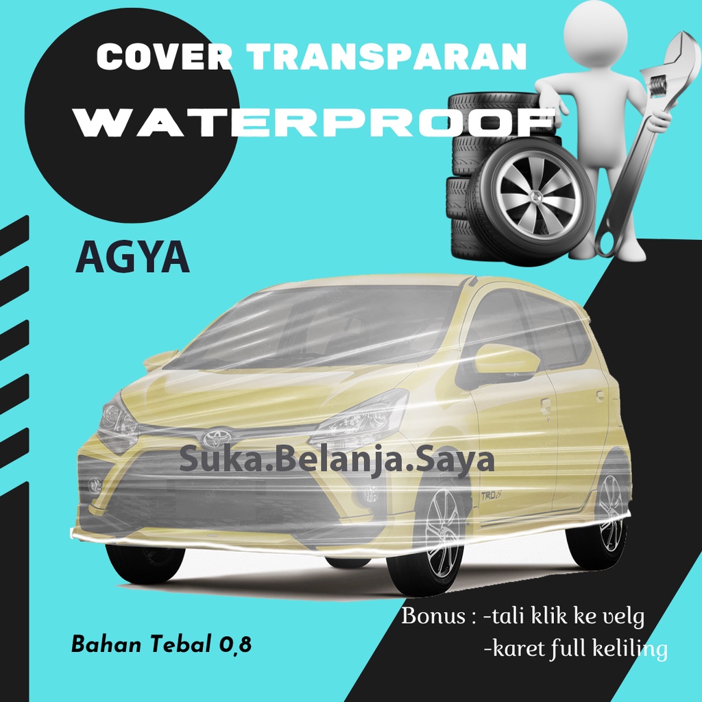 Body Cover Mobil Agya Sarung Mobil agya/agya trd/ayla/ayla anti air/ayla transparan/brio/brio lama/brio satya/brio rs/corolla twincam/civic/civic lx/civic dx/mazda 2/corolla ke 30