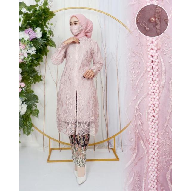 Stelan Kebaya Asyanti Mix Payet Mutiara| Kebaya| Set Kebaya Tunik Tulle| Kebaya Brukat| Set Kebaya Wisuda| Stelan Kebaya Lamaran| Set Kebaya Wanita Terbaru| Kebaya Tulle Payet Mutiara| Kebaya Pesta| Kebaya Kondangan