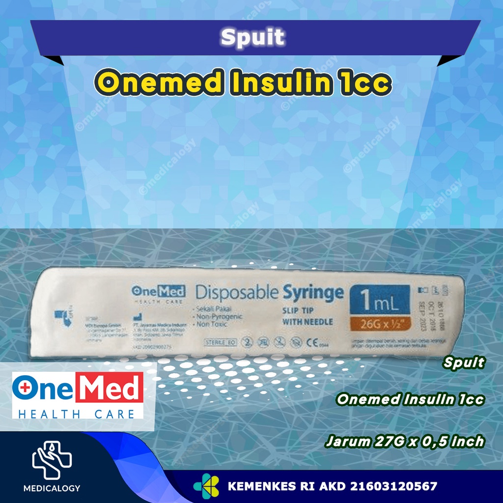 OneMed Spuit 1 CC Insulin Ecer