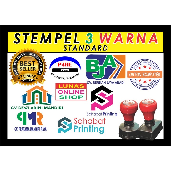 

Berkualitas Termurah! Stempel 3 Warna Ukuran Standard Siap Cap Sale!!!