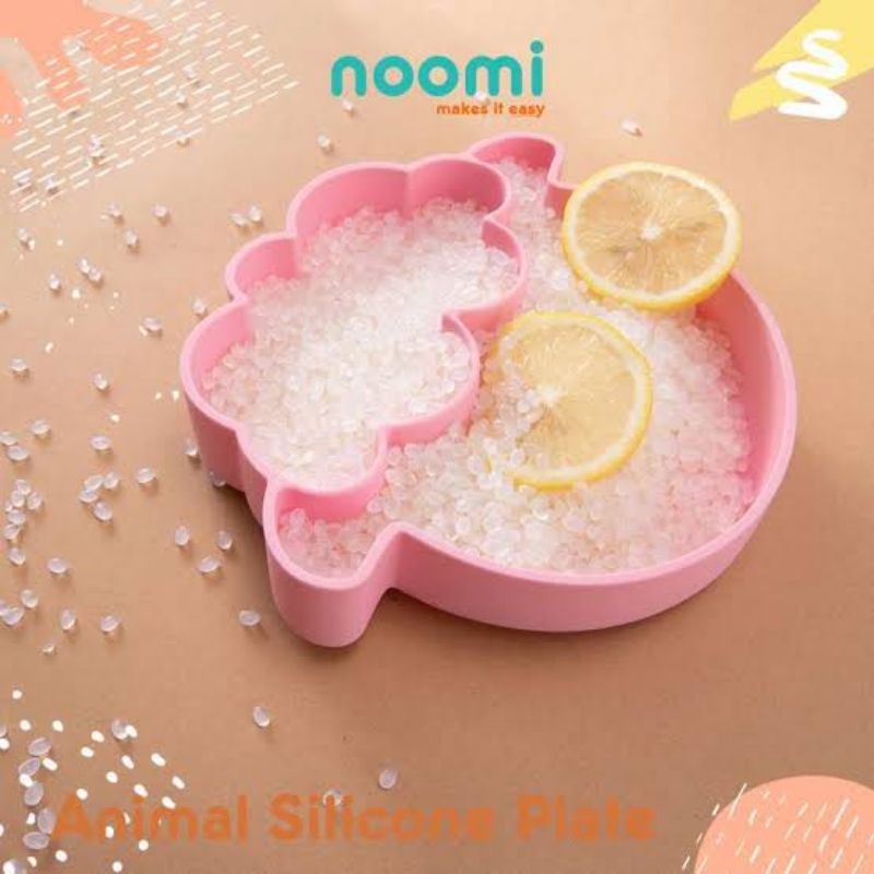 Noomi Baby Animal Silicone Plate - Nomi Piring Makan Silikon Anak Bayi Mpasi