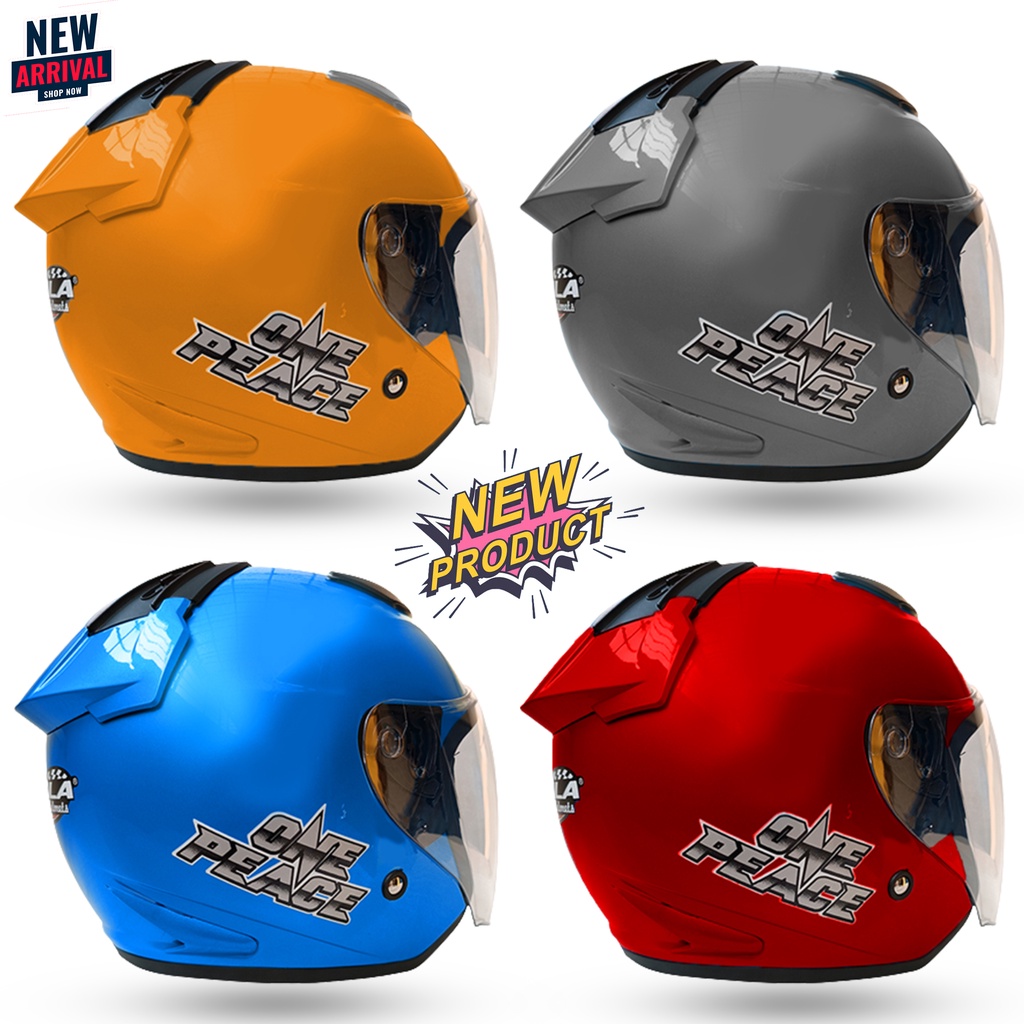 Helm Half Face MLA ONE PEACE / DJ MARU SOLID Untuk Pria Dan Wanita Dewasa COD