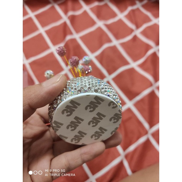 ACC Market88 Balon crystal hiasan mobil blink pajangan dashboard mobil motif balon crystal / mobil premium ballon crystal / baby breath