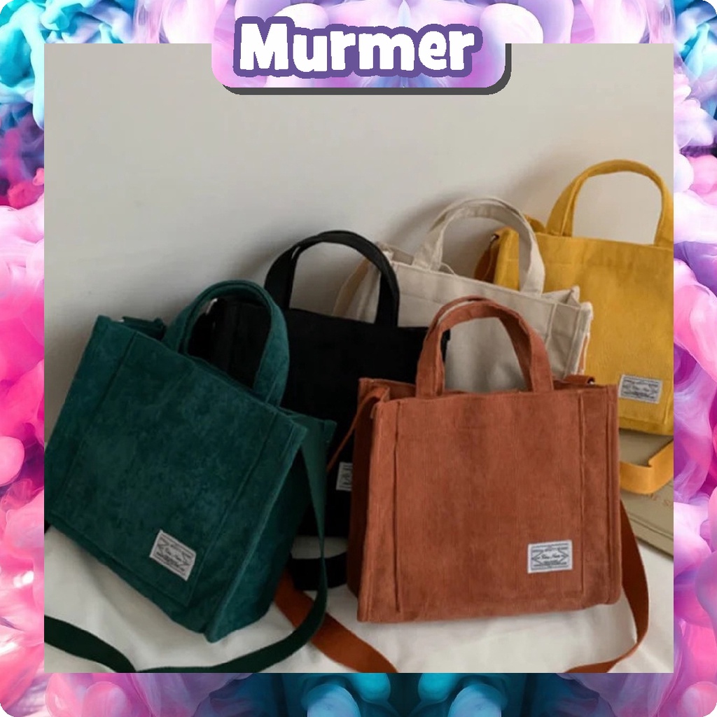 MurmerOfficial Tas Wanita Korduroi Selempang Korea Corduroy Shoulder Bag W180