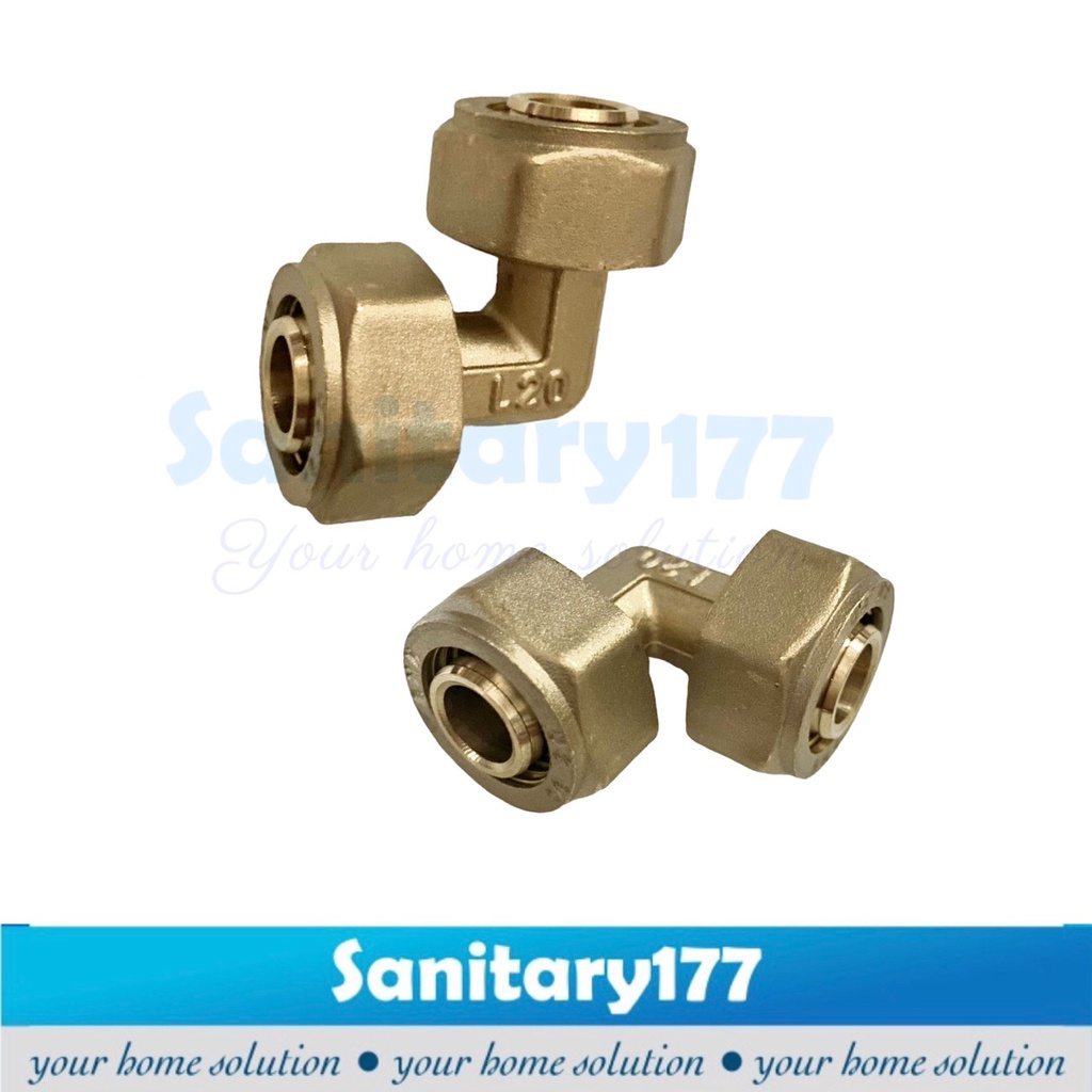 Knie Elbow sambungan pipa air panas 1/2 in 3/4 Kuningan KPP-keni kni nepel fitting pipa 16 mm 20 mm water heater spare part water heater brass /X46