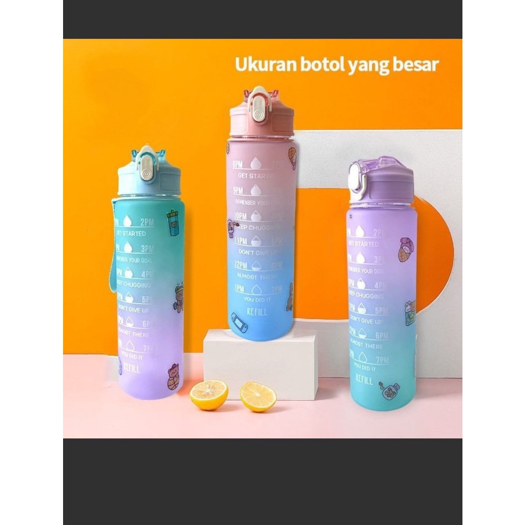 BOTOL MINUM GRADASI VIRAL 1 LITER