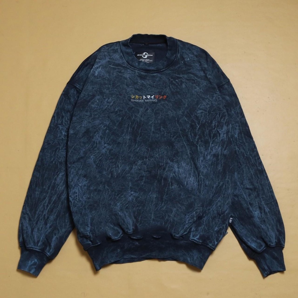 Sweater Crewneck Pria SKM JAPANESE SANDWASH Original