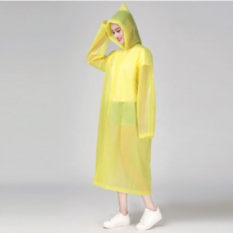 MS88 JAS HUJAN EVA TRANSPANT TEBAL DEWASA DAN ANAK / JAS HUJAN KOREA PONCHO PRIA WANITA UNIVERSAL / RAINCOAT MANTEL HUJAN PVC TERUSAN IMPORT