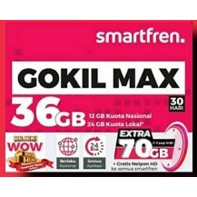 Kartu Perdana Smartfren GOKIL MAX 36GB