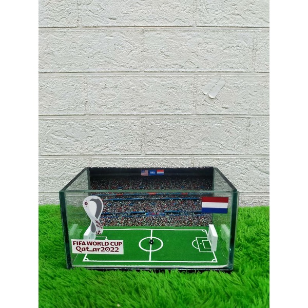 akuarium baby chana/cupang tema stadion piala dunia BELANDA