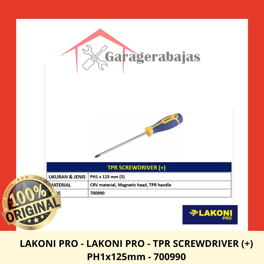JETJO TOOLS - Obeng (+) / Screwdriver (+) - LAKONI PRO