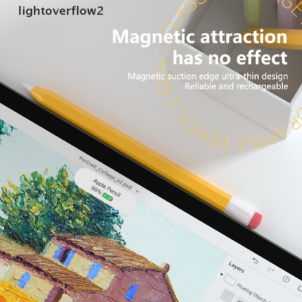 (lightoverflow2) Casing Silikon Apple Pencil 1st &amp; 2nd Generation (ID)