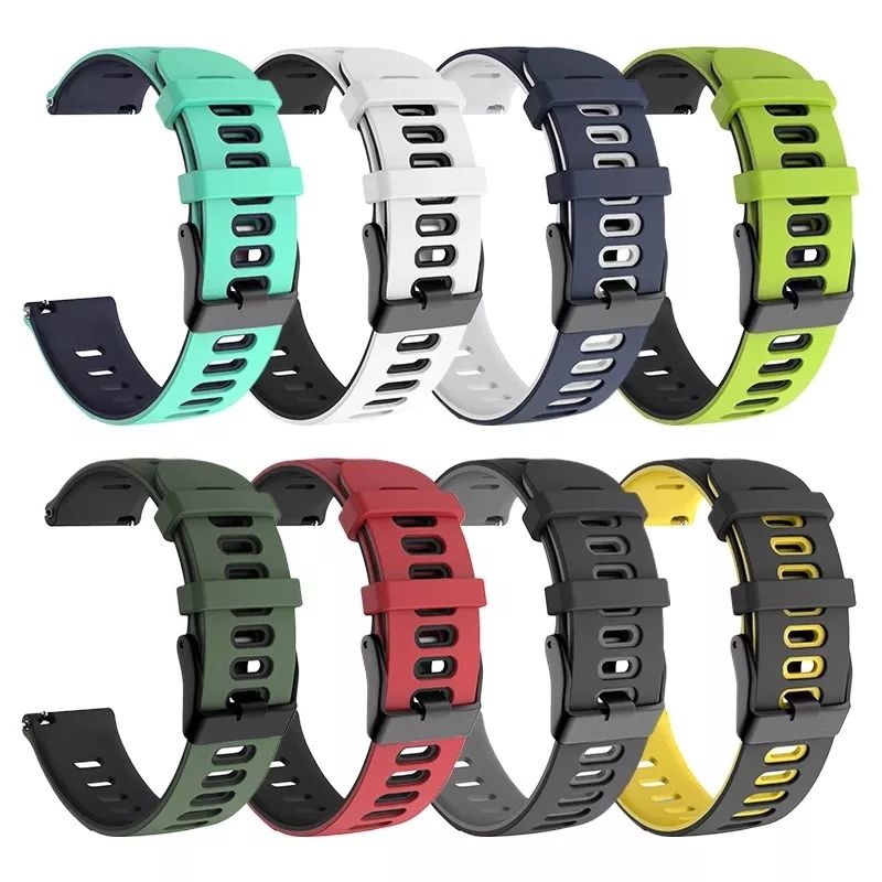 Strap Silikon Dual Tone 20mm 22mm Amazfit Bip GTS GTR Huawei GT2 GT3 46mm Samsung Watch