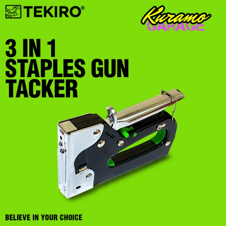

TEKIRO Staples Gun Tacker 3 in 1 - 6 - 14 mm Staple Jok Tembak Hekter