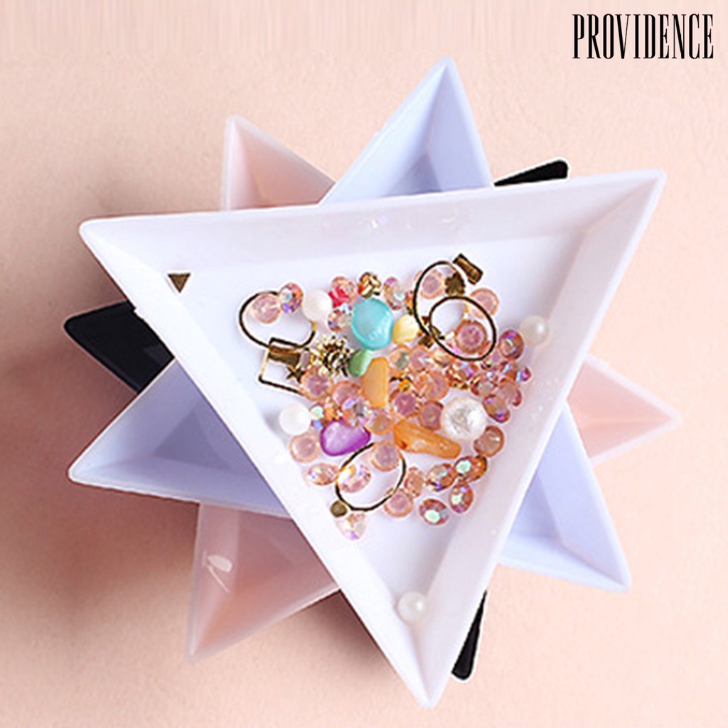 Providence 10Pcs / Set Nampan Penyimpanan Perhiasan / Manik-Manik / Kristal / Kuku Bahan Plastik Untuk Nail Art