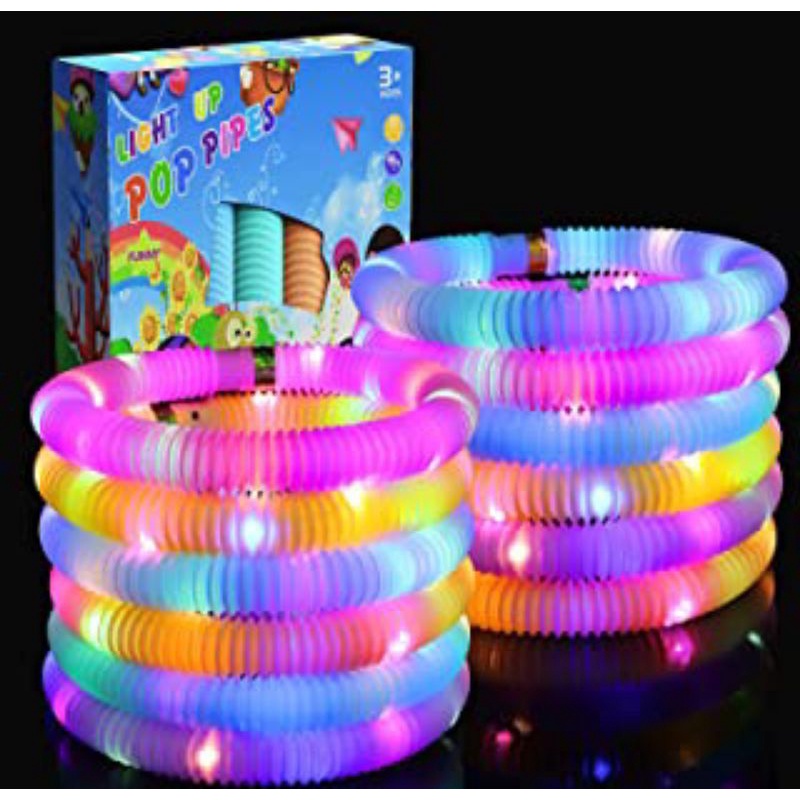 Mainan pop tube pop pipes light/pipa selang LED/lampu pipa