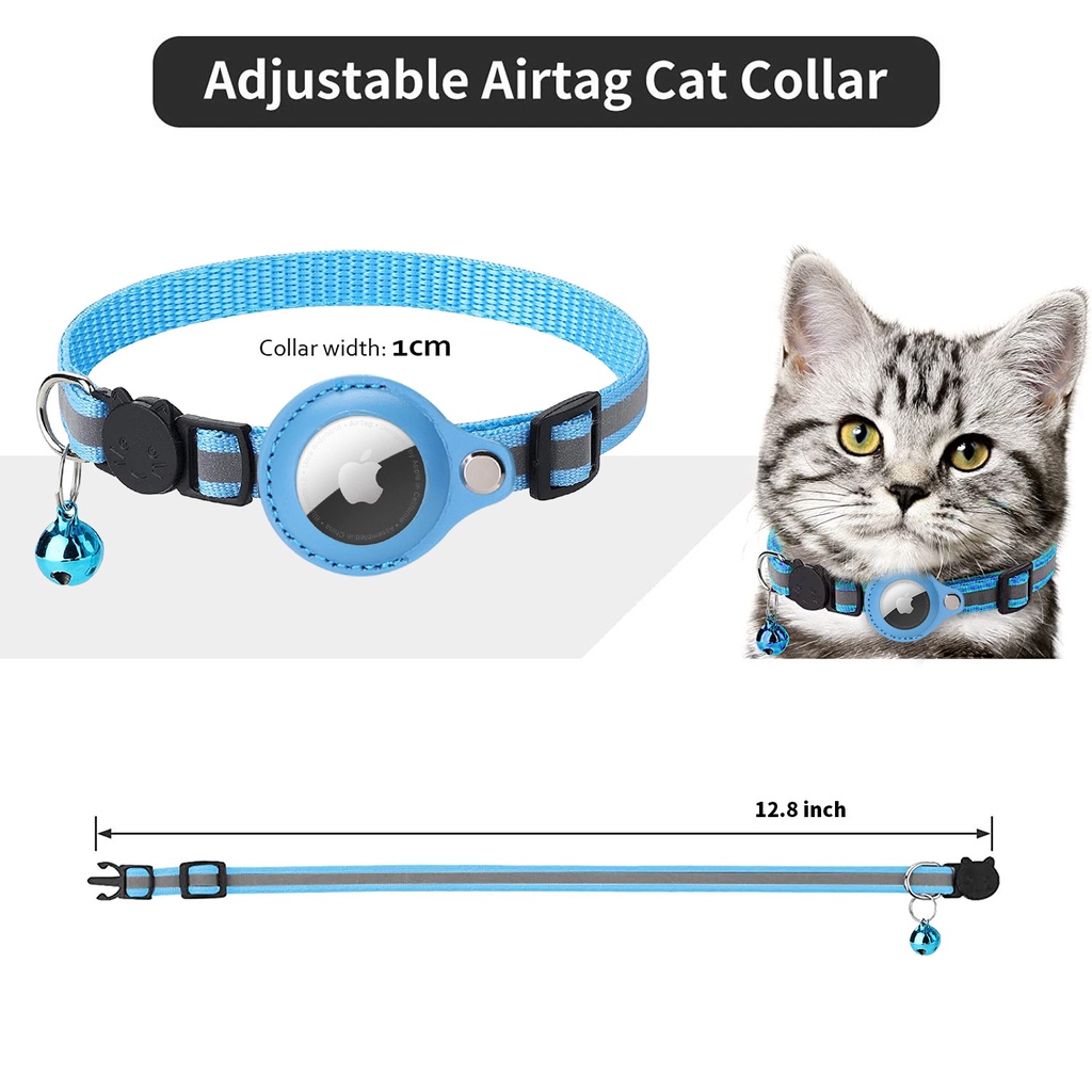 Airtag Kalung Collar Anjing / Kucing Anti Hilang Dengan Case Pelindung