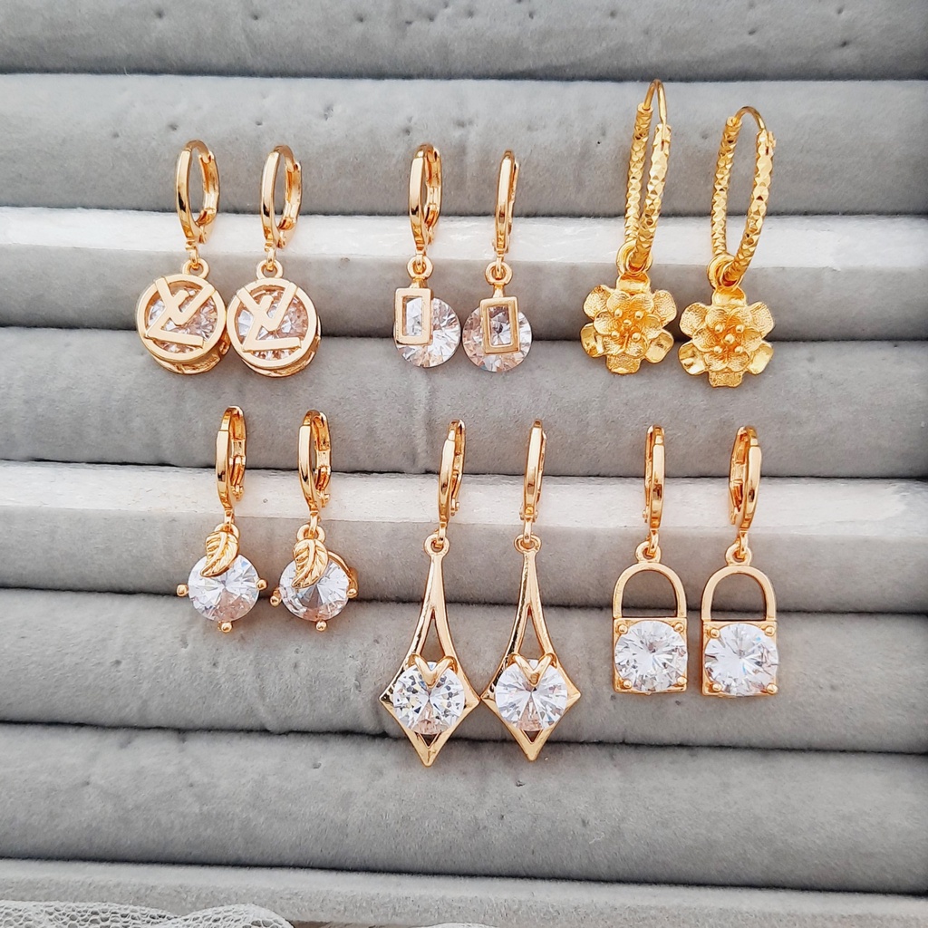 Anting Lapis Emas Xuping Perhiasan Imitasi Gold Aneka Model - BE184