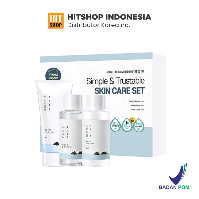 Round Lab 1025 Dokdo On The Go Kit (Cleanser 20ml + Toner 20ml + Lotion 15ml)