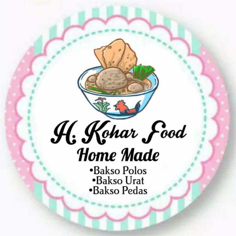 Jual Stiker Produk Kemasan Dus Bakso Cemilan Minimal Order 100 Pcs