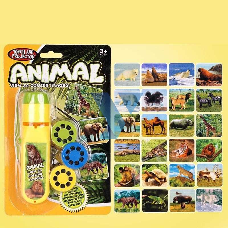 AMTOY Mainan Anak 4 in 1 Projector Flashlight Animal Series - LTC726 ( Al-Yusi )