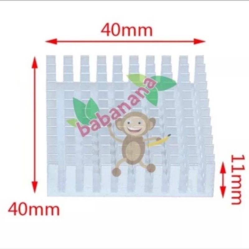 Heatsink 40mm Silver CHIP IC LED Heat Sink Stepstick mini 40x40x10mm