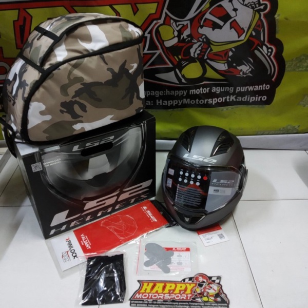 Jual parts Helm modular LS2 VALIANT ll FF900 solid matt titanium original  Murah