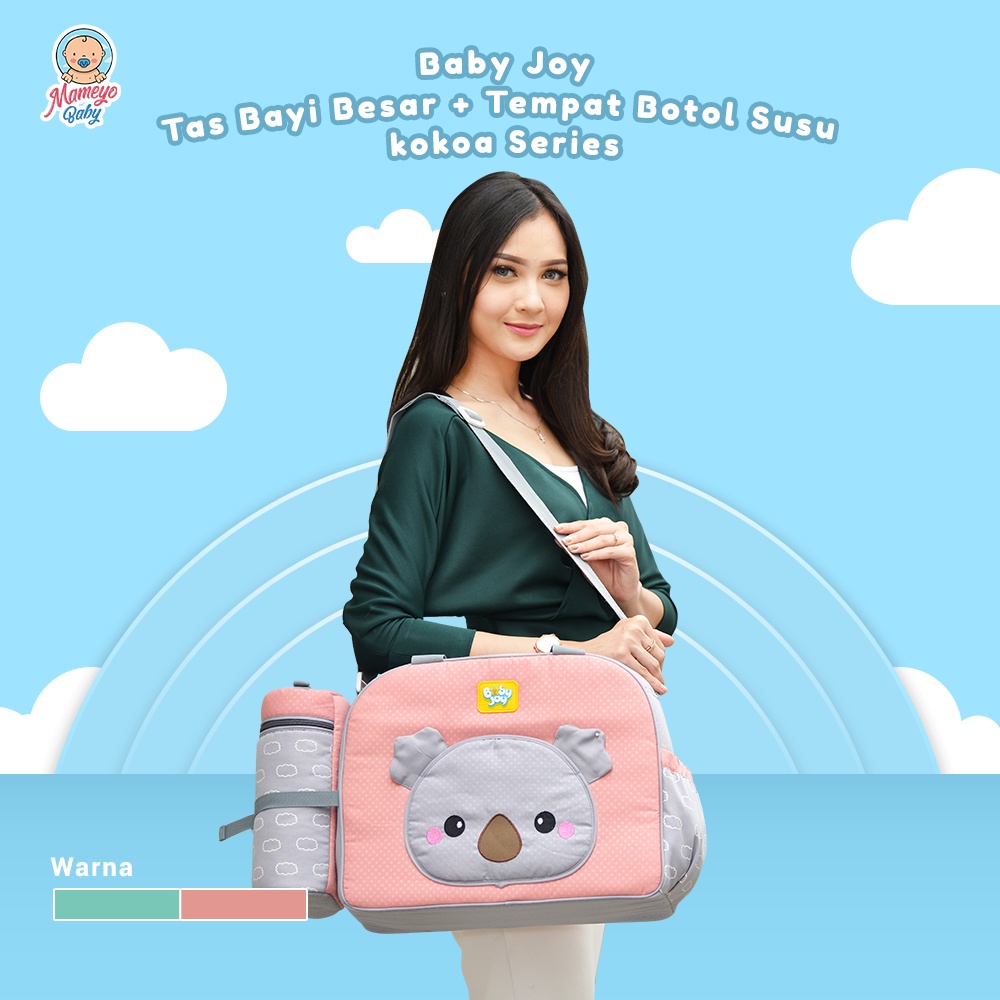 Tas Bayi Besar + Tempat Botol Susu Baby Joy Kokoa Series BJT1032