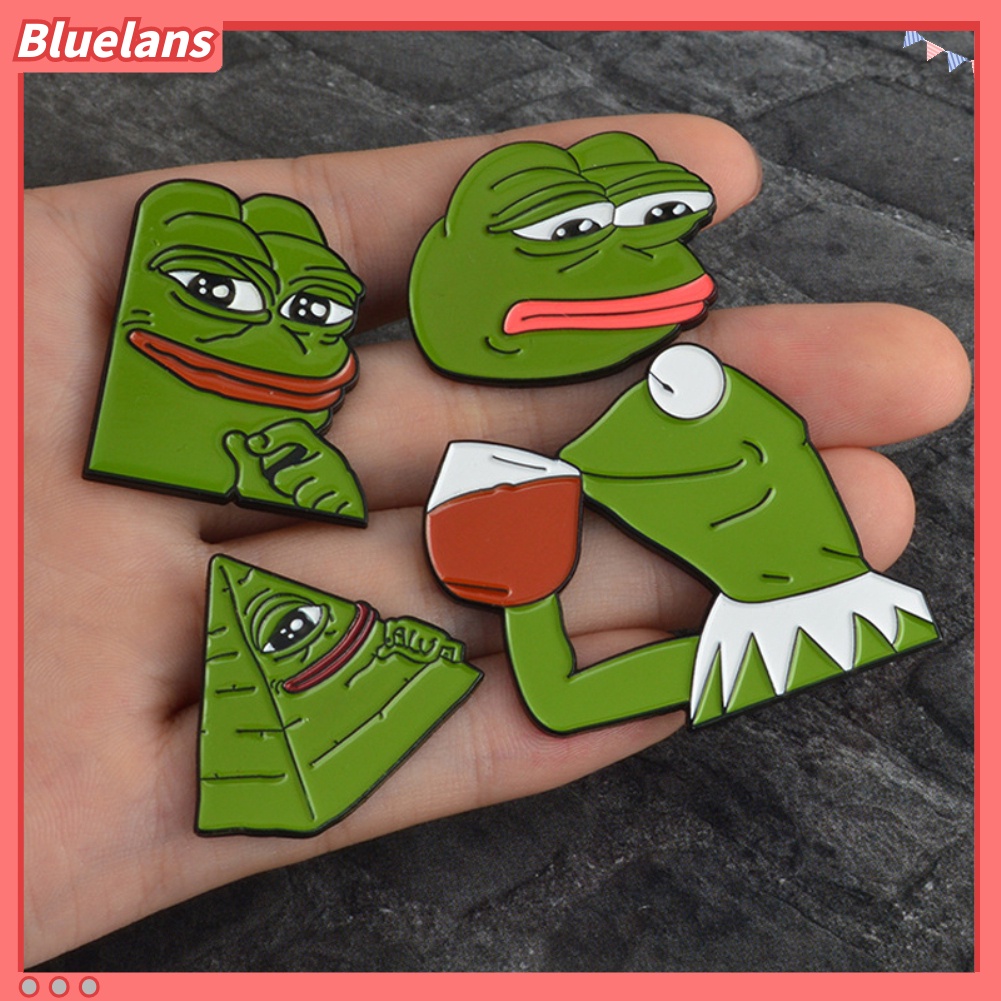 Bluelans Funny Pepe The Frog Cartoon Enamel Brooch Pin Jewelry Badge Clothes Accessories