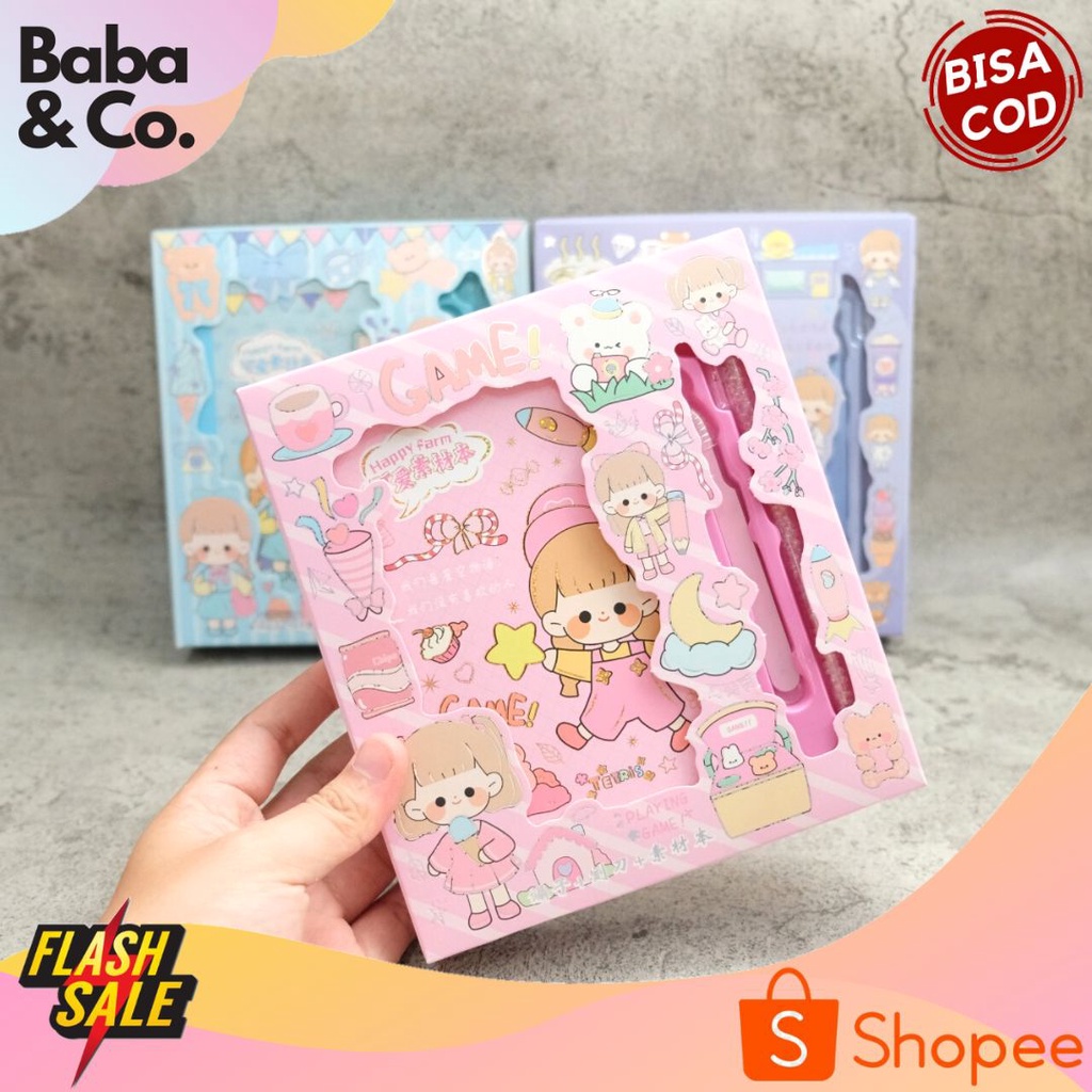 

STIKER BOX CUTE GIRL 3 IN1 SZ-57 PAKET STIKER BOX LUCU UNIK MURAH STIKER BLUDRU STIKER VELVET PERLENGKAPAN SEKOLAH KANTOR BISA COD