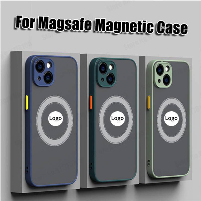 Casing Magnetik Matte Untuk iPhone 14 13 12 11 Pro Max Plus XR X XS Max