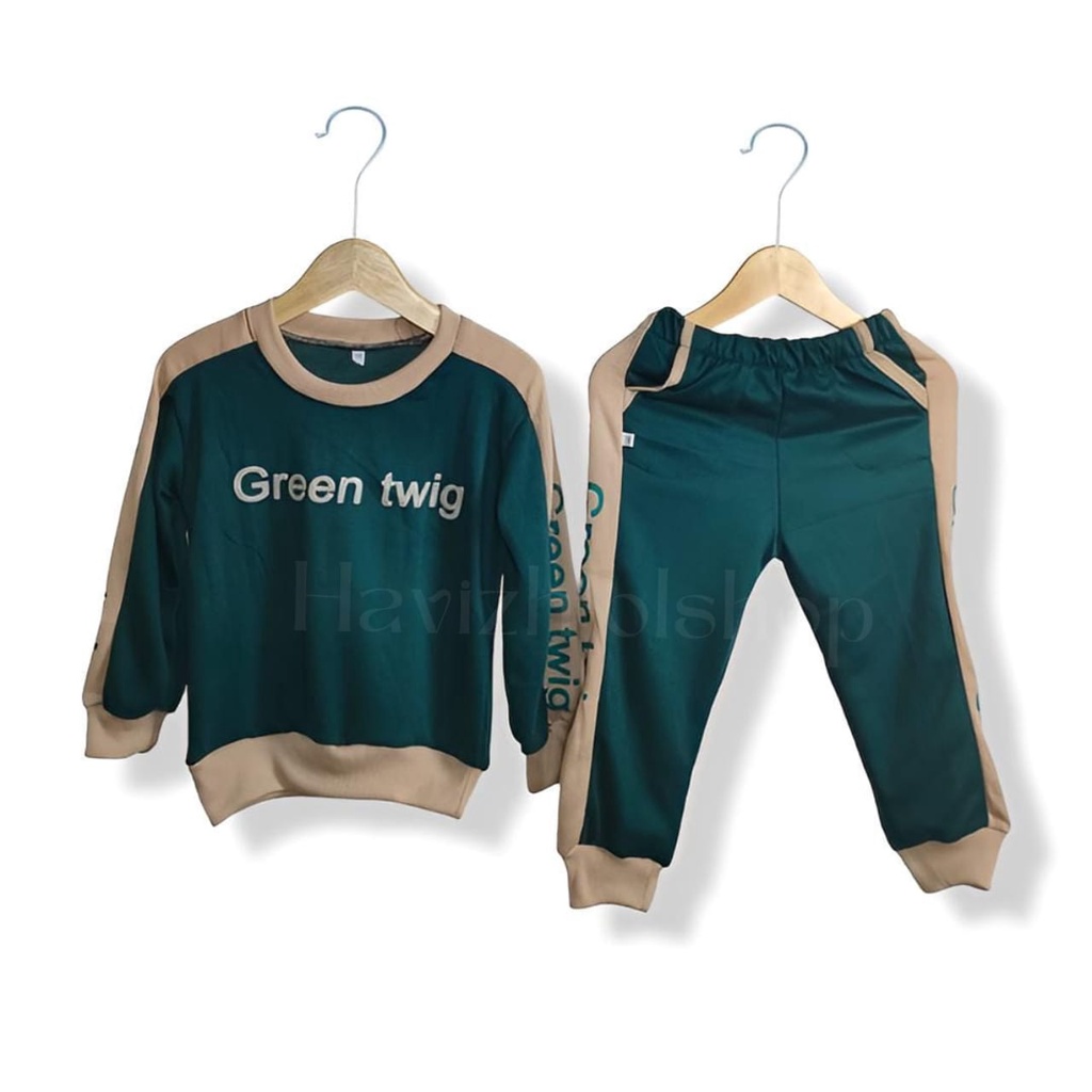 stelan anak &quot;green twig&quot; 1-6thn / pakaian anak