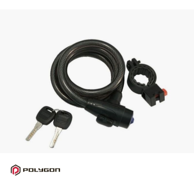 Power spiral lock polygon,kunci pengaman sepeda polygon spiral power b kunci sepeda Polygon