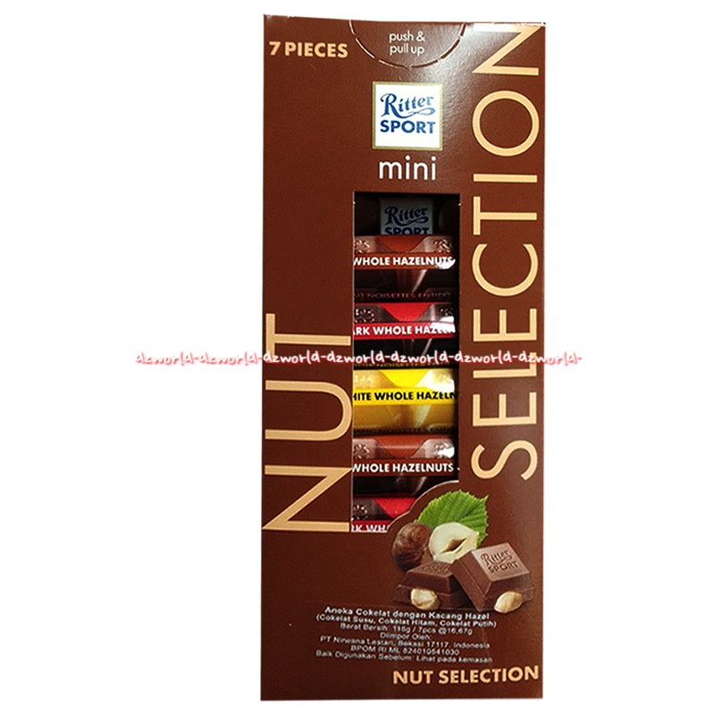 Ritter Sport Mini Chocolate Mix Nut Selection Anaka Coklat dengan Kazang Hazel Cokelat Susu Mini Aneka Rasa Mix Campur Rittersport Riter Sport