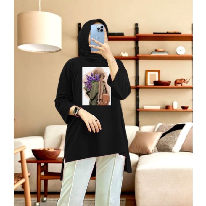 tunik hijab fashion muslim bahan BEBYTERRY OVERSIZE 09