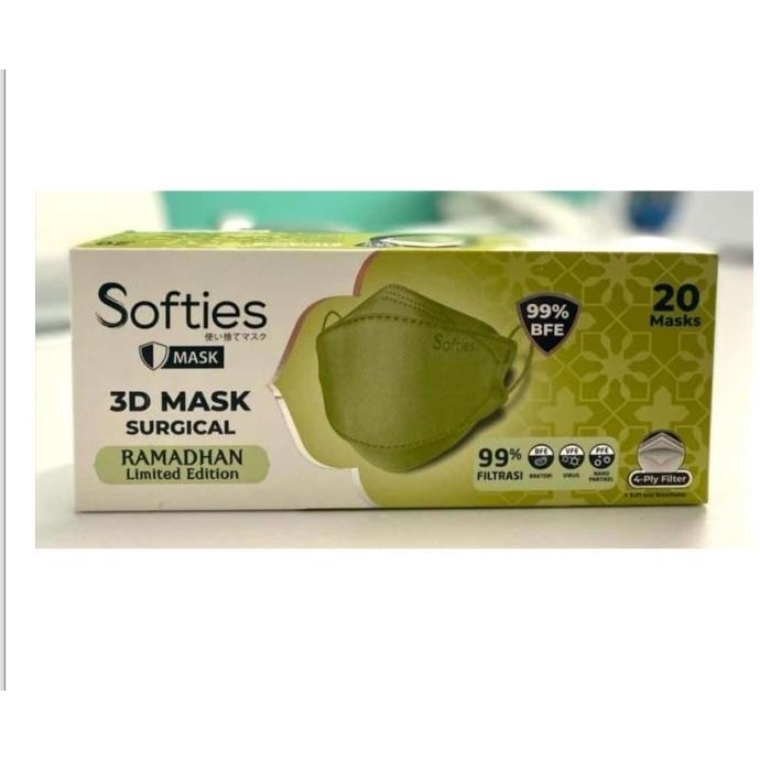 Softies Mask 3D 1 Box Isi 20 Masker Softies 3D Promo