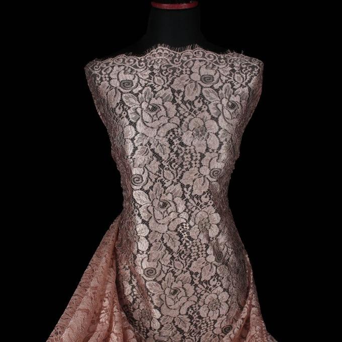 Brokat Perancis Exclusive Motif Bunga Mawar (Salem) (Alta Moda)*